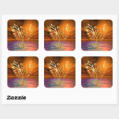 Phoenix Rising Vierkante Sticker (Vel)