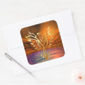 Phoenix Rising Vierkante Sticker (Envelop)