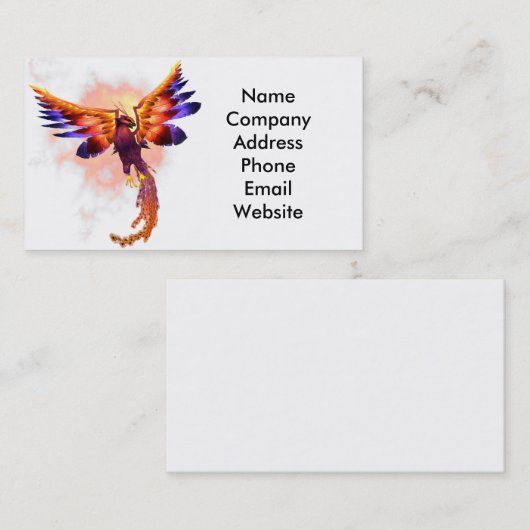 Phoenix Rising Visitekaartje (Voorkant / Achterkant)