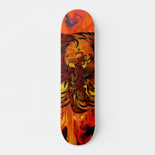 Phoenix Rising Vuurkunst met Explosieve Verf Vlam Persoonlijk Skateboard
