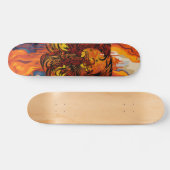 Phoenix Rising Vuurkunst met Vlammende Vlam Schild Persoonlijk Skateboard (Horizontaal)