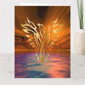 Phoenix Rising Wenskaart Kaart (Achterkant)