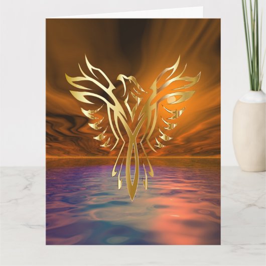Phoenix Rising Wenskaart Kaart (Voorkant)