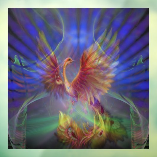 Phoenix Rising Window Cling Raamsticker (Vel 3)