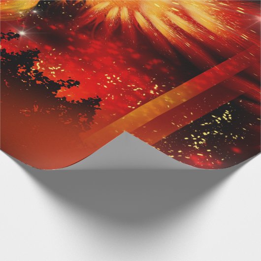 Phoenix Rising Wrapping Paper Cadeaupapier (Hoek)