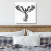 Phoenix Rising - Zwart-wit Canvas Afdruk (Insitu (Slaapkamer))