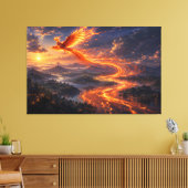 Phoenix Rivier van Licht Fantasie Landschap Canvas Afdruk (Insitu (Woonkamer))