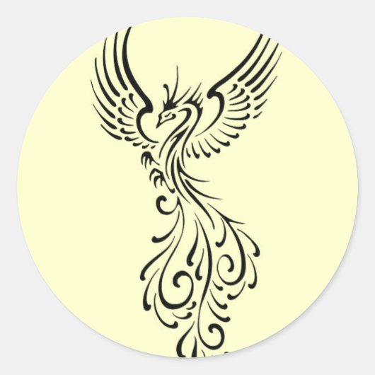 Phoenix Ronde Sticker (Voorkant)