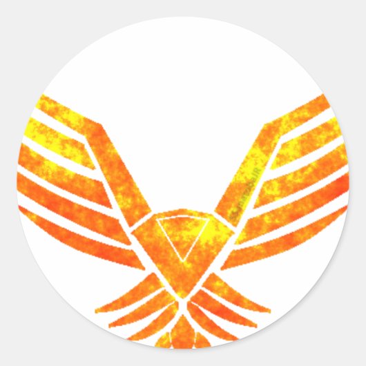 Phoenix Ronde Sticker (Voorkant)