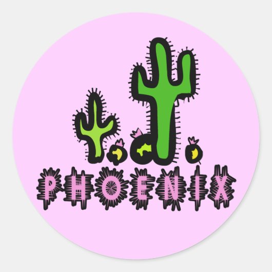Phoenix Ronde Sticker (Voorkant)