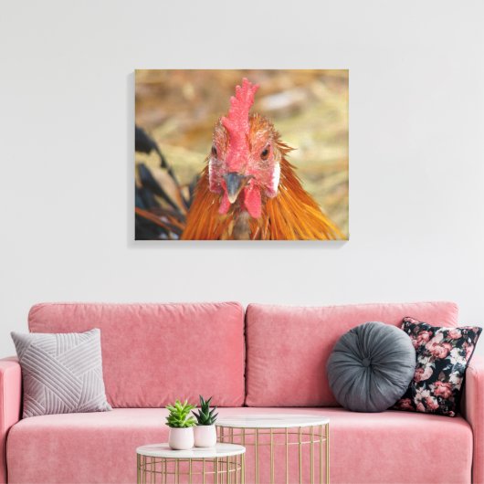 Phoenix Rooster Canvas Afdruk (Insitu (Woonkamer))