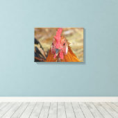 Phoenix Rooster Canvas Afdruk (Insitu (Houten vloer))