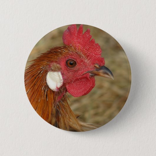 Phoenix Rooster Ronde Button 5,7 Cm (Voorkant)