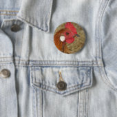 Phoenix Rooster Ronde Button 5,7 Cm (In situ)