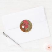 Phoenix Rooster Ronde Sticker (Envelop)