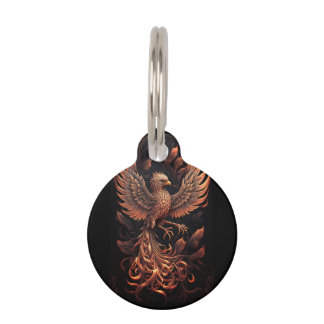 Phoenix Round Pet Tag Huisdierpenning