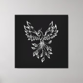 Phoenix ruist op zwart canvas afdruk (Voorkant)