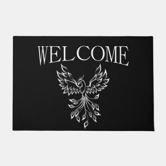 Phoenix ruist op zwart deurmat (Voorkant)