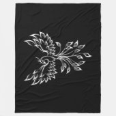 Phoenix ruist op zwart fleece deken (Voorkant)