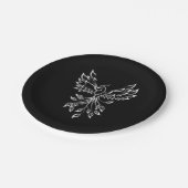 Phoenix ruist op zwart papieren bordje (Gekanteld)