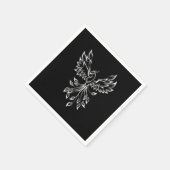 Phoenix ruist op zwart servet (Hoek)