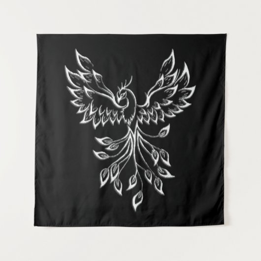 Phoenix ruist op zwart wandkleed (Voorkant)