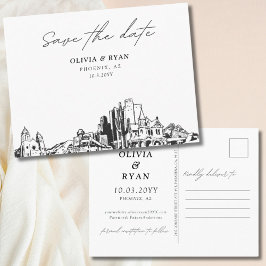 Phoenix Save the Date Briefkaart Elegante bruiloft