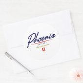 Phoenix Script Ronde Sticker (Envelop)