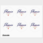 Phoenix Script Ronde Sticker (Vel)