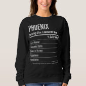Phoenix Serving Size Nutrition Label Calories Trui (Voorkant)