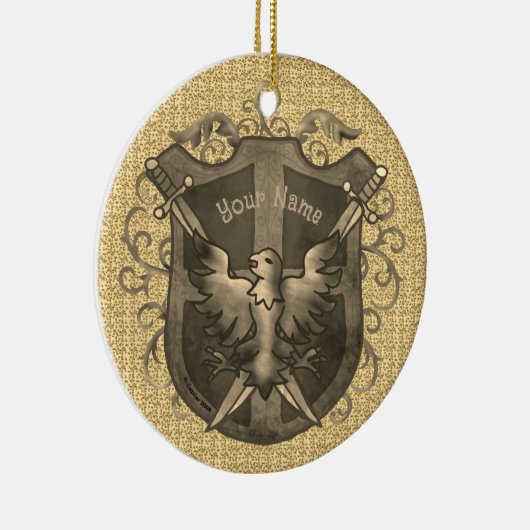 Phoenix Shield  Keramisch Ornament (Rechts)