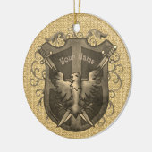 Phoenix Shield  Keramisch Ornament (Links)