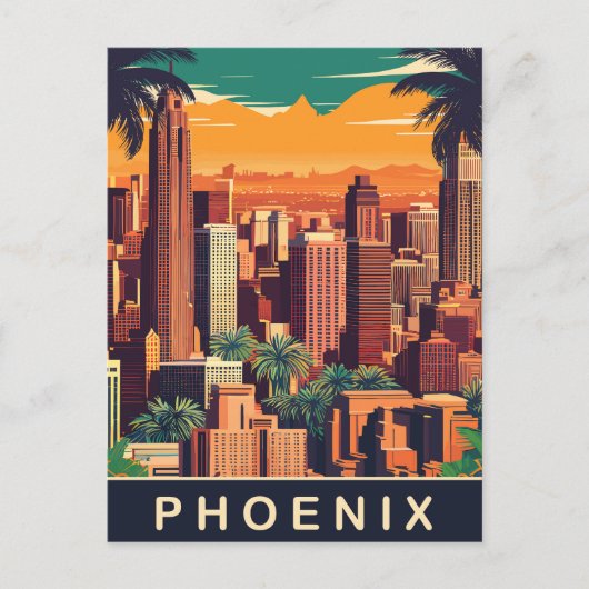Phoenix Silhouette, Reizen Briefkaart (Voorkant)