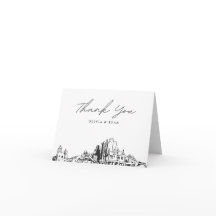 Phoenix Silhouette Schets Bedankkaart