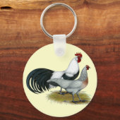 Phoenix: Silver Duckwing Pair Sleutelhanger (Voorkant)