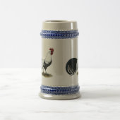 Phoenix: Silver Duckwing Rooster Bierpul (Center)