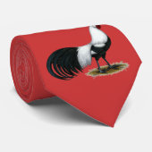 Phoenix:  Silver Duckwing Rooster Stropdas (Opgerold)