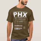 Phoenix Sky Harbor Int'l Airport PHX T-shirt (Voorkant)