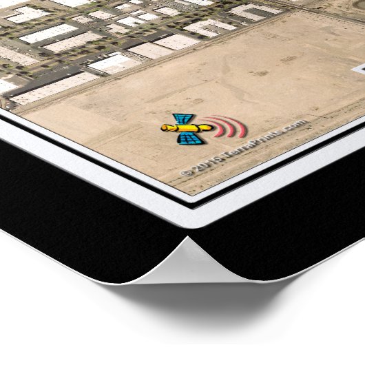 Phoenix Sky Harbour Intl Airport Satellite Map Poster (Hoek)