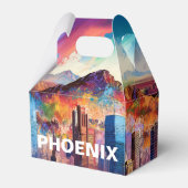 Phoenix Skyline Abstracte kunst Bedankdoosjes (Voorkant Zijde)