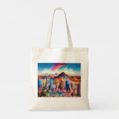 Phoenix Skyline Abstracte kunst Tote Bag (Achterkant)
