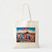 Phoenix Skyline Abstracte kunst Tote Bag (Voorkant)