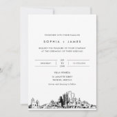 Phoenix Skyline bruiloft uitnodiging met foto (Voorkant)