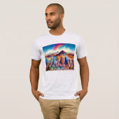 Phoenix Skyline Graffiti Art T-shirt (Voorkant volledig)