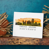 Phoenix Skyline Map Coordinates Fotoplaat (Zijkant)