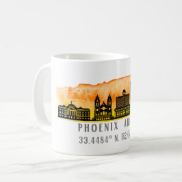 Phoenix Skyline Map Coordinates Koffiemok