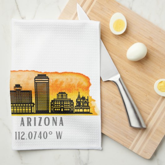 Phoenix Skyline Map Coordinates Theedoek (Quarter Fold)