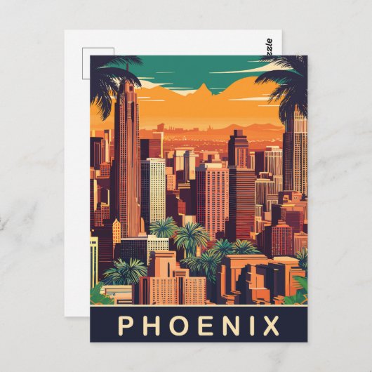 Phoenix Skyline, Reizen Briefkaart (Voorkant / Achterkant)