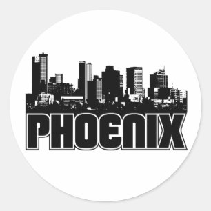 Phoenix Skyline Ronde Sticker