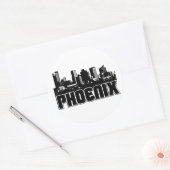 Phoenix Skyline Ronde Sticker (Envelop)
